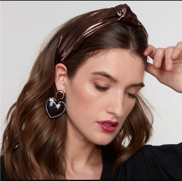 Lele Sadoughi Faux Leather Bronze Headband